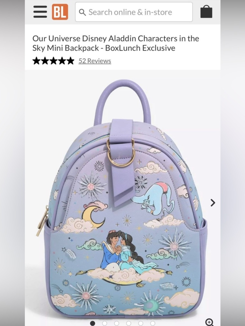 Disney Aladdin Mini Backpack - Licensed Character Design